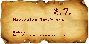 Markovics Terézia névjegykártya