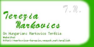 terezia markovics business card